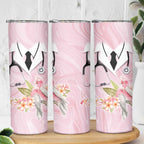 Aussie Nurse RN Pink Cockatoo Skinny Tumbler