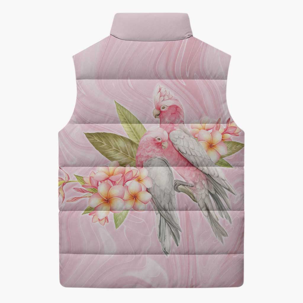 Aussie Nurse RN Pink Cockatoo Sleeveless Puffer Jacket