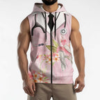 Aussie Nurse RN Pink Cockatoo Sleeveless Zip Hoodie