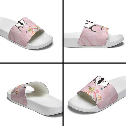Aussie Nurse RN Pink Cockatoo Slide Sandals