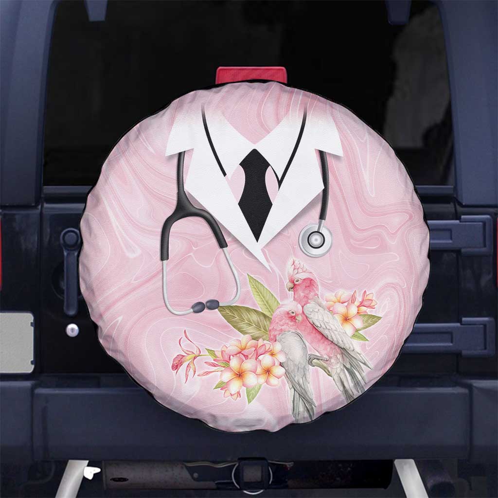 Aussie Nurse RN Pink Cockatoo Spare Tire Cover