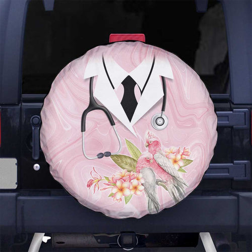 Aussie Nurse RN Pink Cockatoo Spare Tire Cover