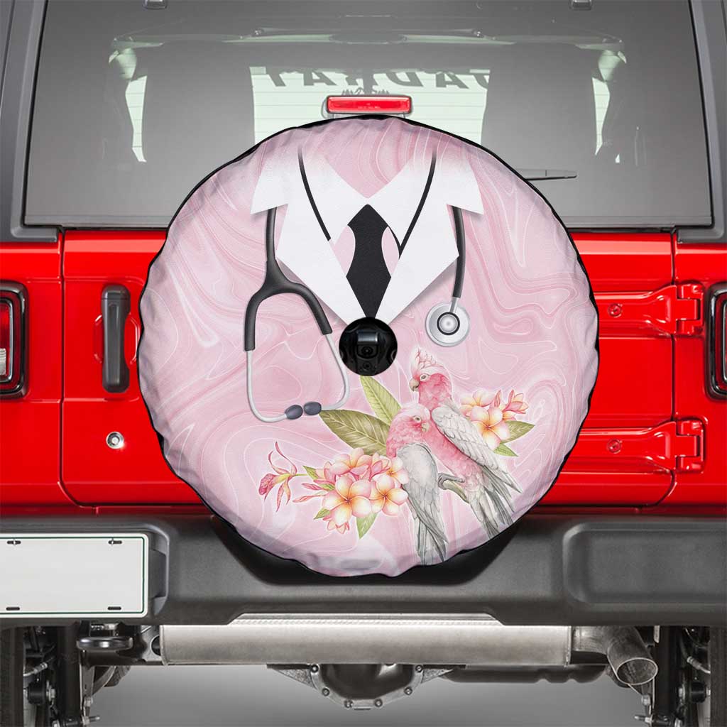 Aussie Nurse RN Pink Cockatoo Spare Tire Cover
