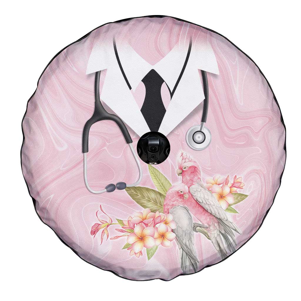 Aussie Nurse RN Pink Cockatoo Spare Tire Cover