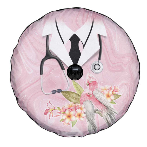Aussie Nurse RN Pink Cockatoo Spare Tire Cover