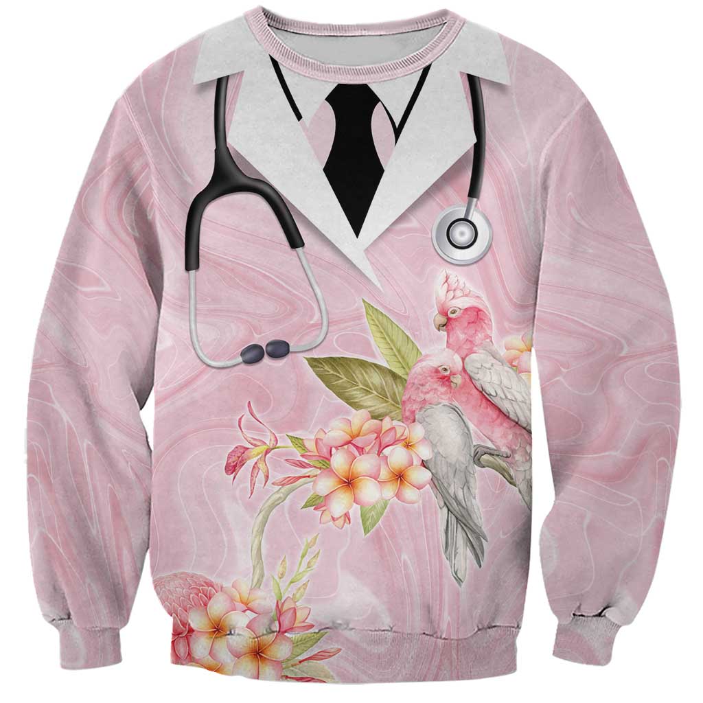 Aussie Nurse RN Pink Cockatoo Sweatshirt