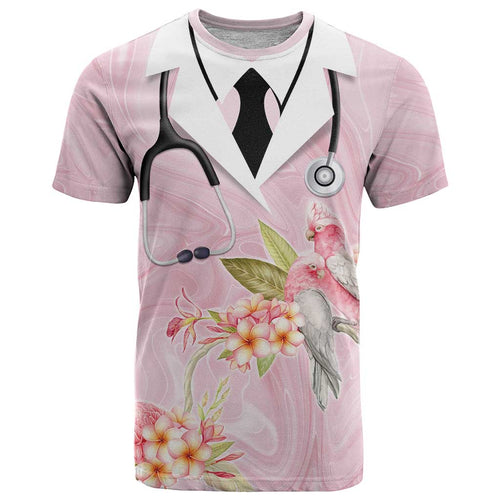 Aussie Nurse RN Pink Cockatoo T Shirt