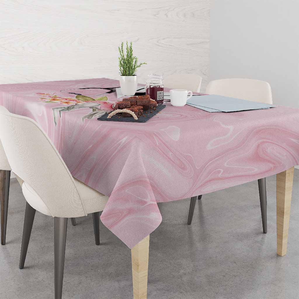 Aussie Nurse RN Pink Cockatoo Tablecloth