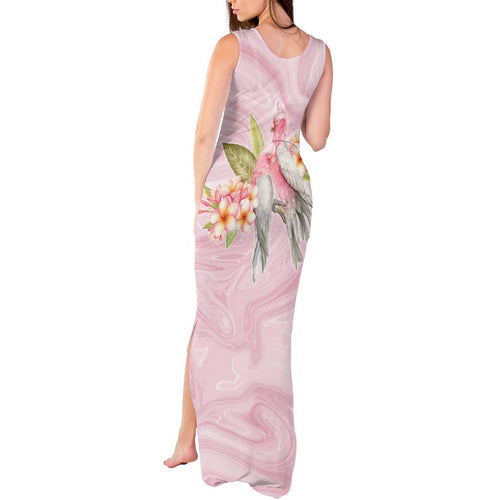 Aussie Nurse RN Pink Cockatoo Tank Maxi Dress