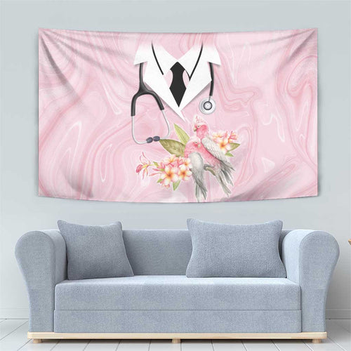 Aussie Nurse RN Pink Cockatoo Tapestry
