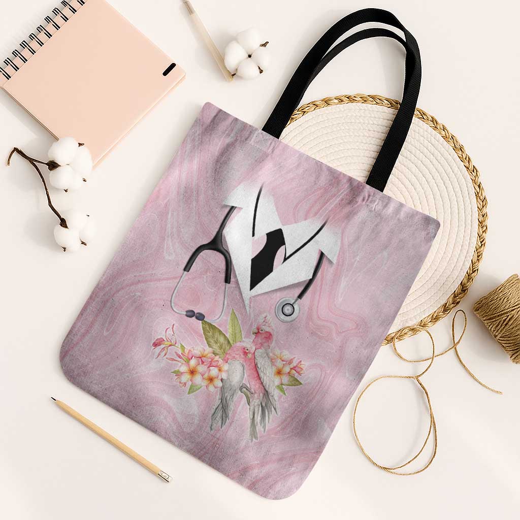 Aussie Nurse RN Pink Cockatoo Tote Bag