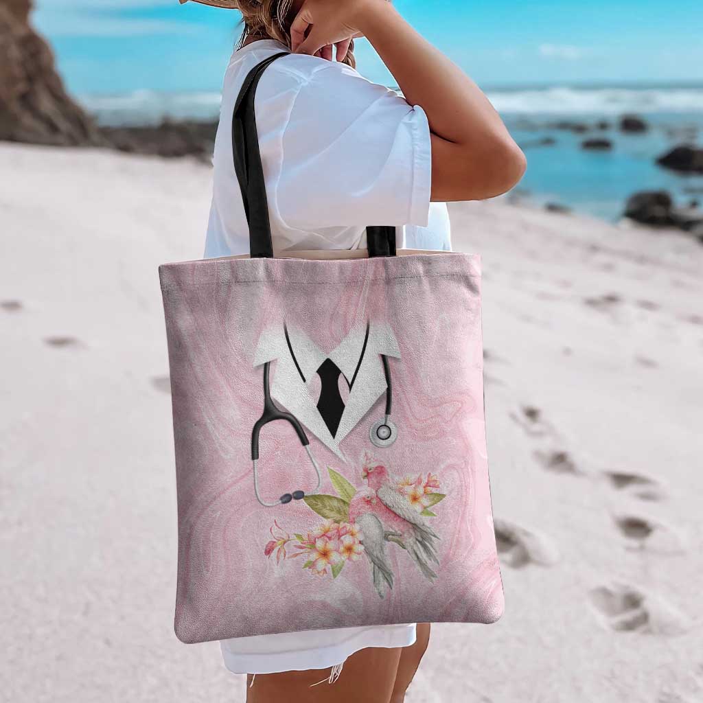 Aussie Nurse RN Pink Cockatoo Tote Bag