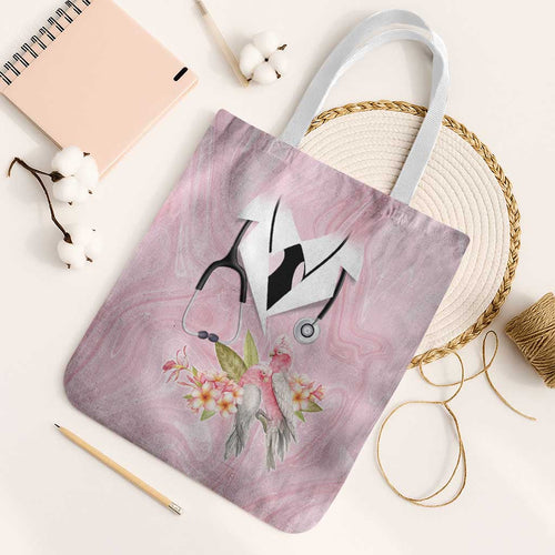 Aussie Nurse RN Pink Cockatoo Tote Bag