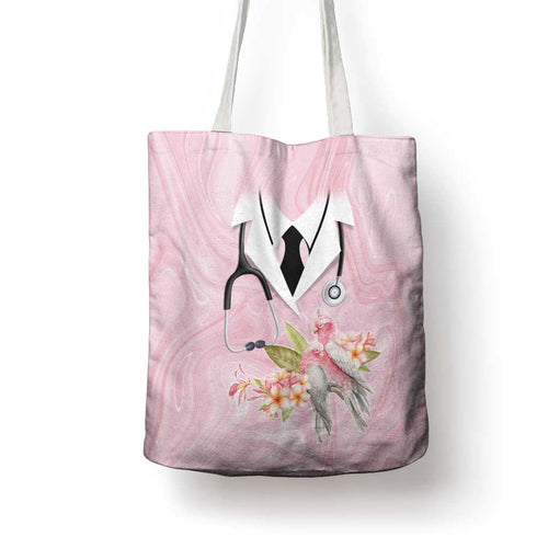 Aussie Nurse RN Pink Cockatoo Tote Bag