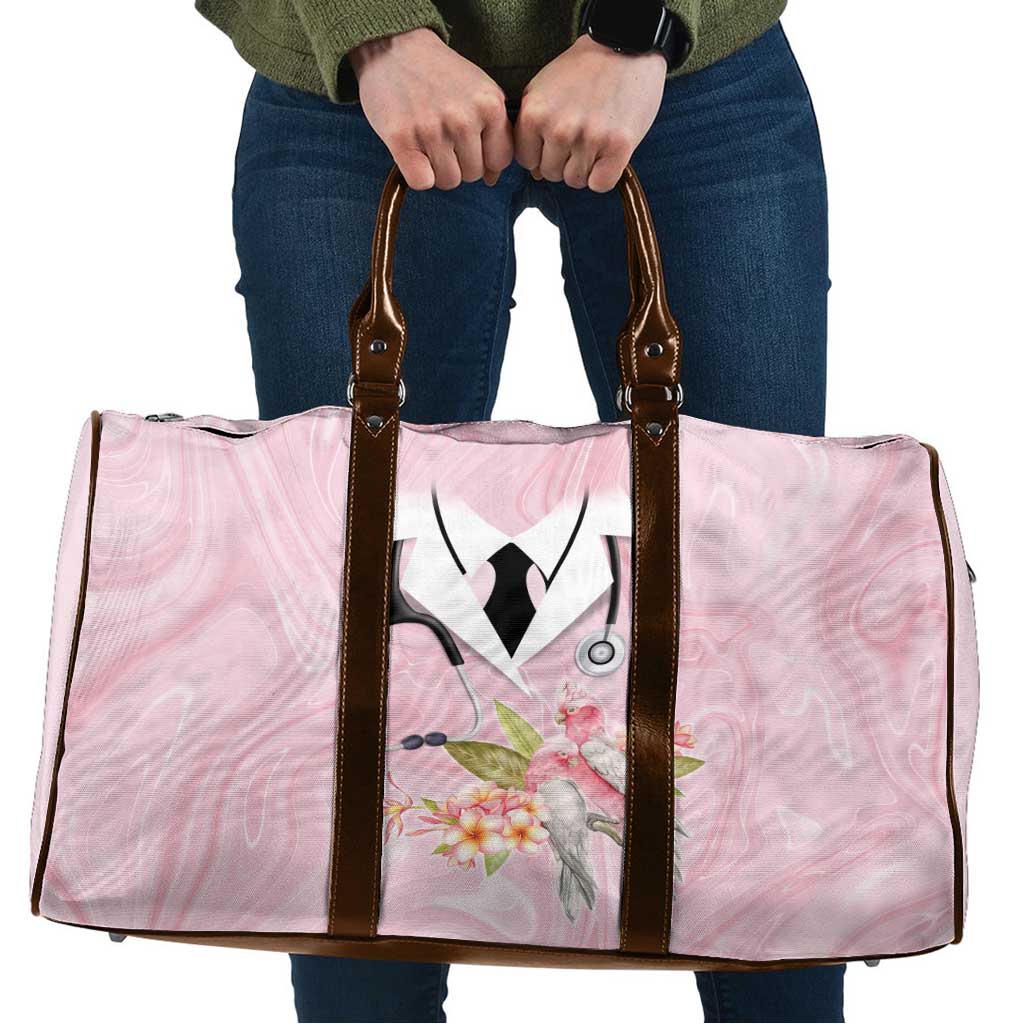 Aussie Nurse RN Pink Cockatoo Travel Bag