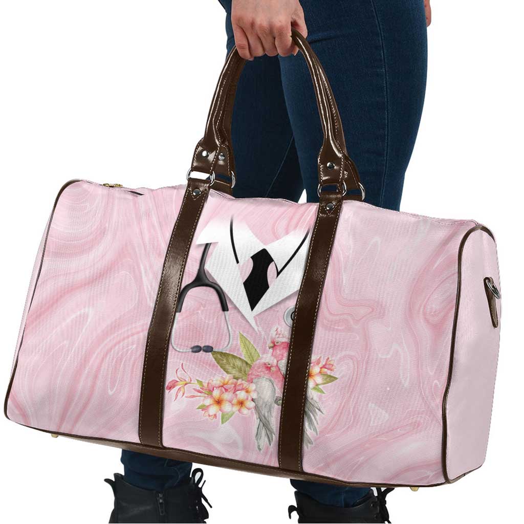 Aussie Nurse RN Pink Cockatoo Travel Bag