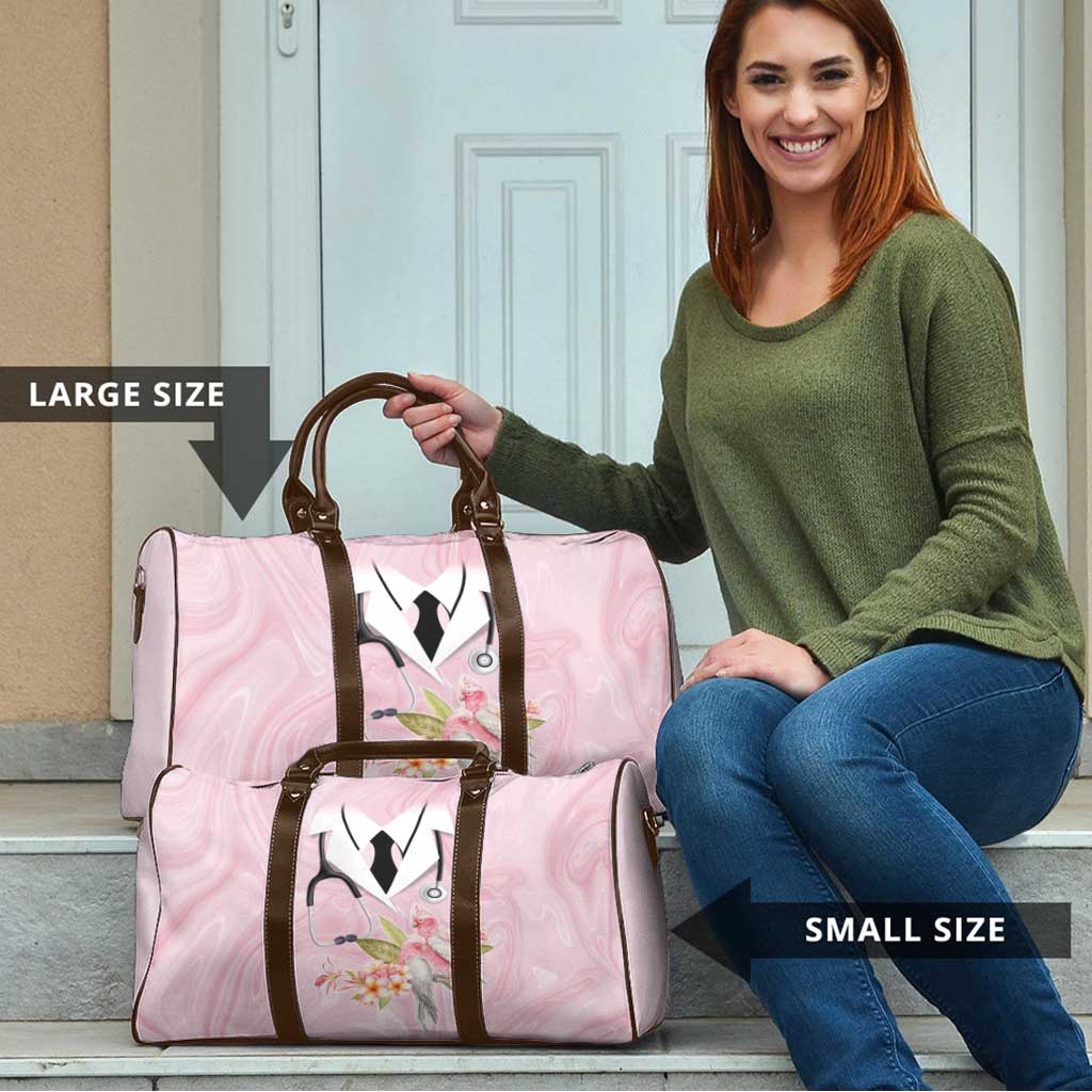 Aussie Nurse RN Pink Cockatoo Travel Bag