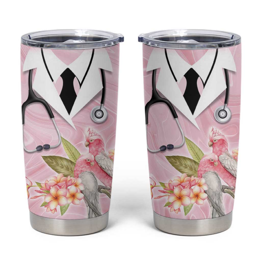 Aussie Nurse RN Pink Cockatoo Tumbler Cup