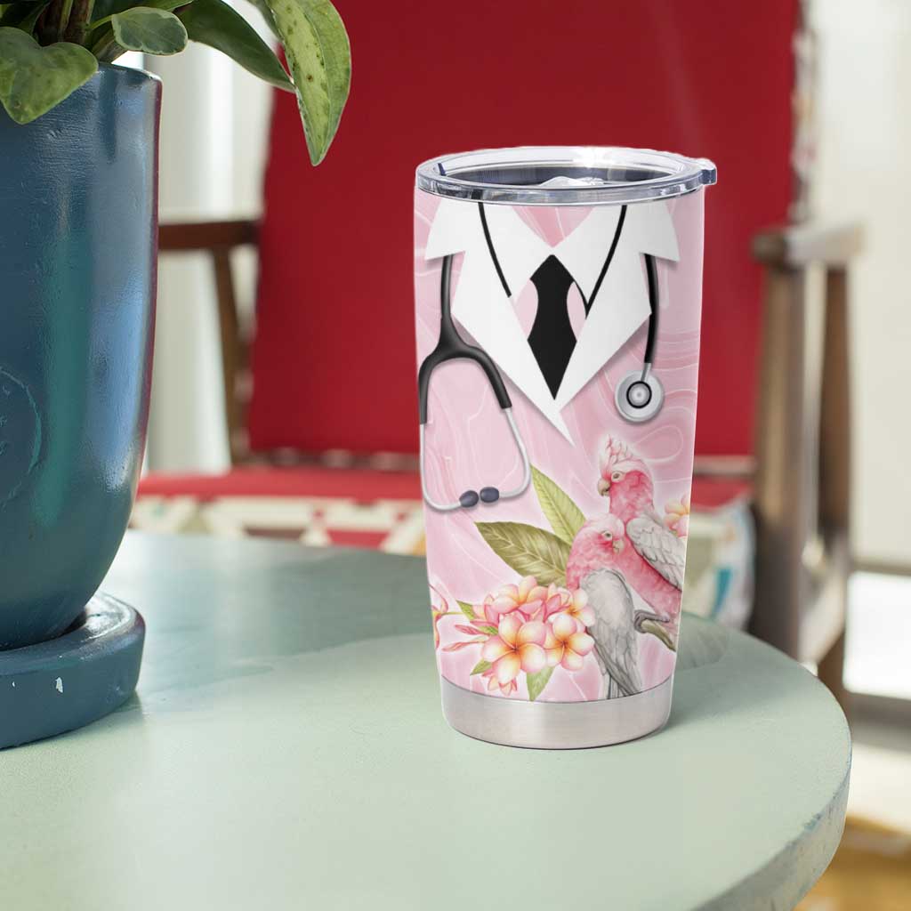 Aussie Nurse RN Pink Cockatoo Tumbler Cup