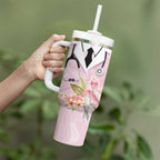 Aussie Nurse RN Pink Cockatoo Tumbler With Handle