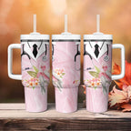 Aussie Nurse RN Pink Cockatoo Tumbler With Handle
