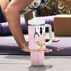 Aussie Nurse RN Pink Cockatoo Tumbler With Handle