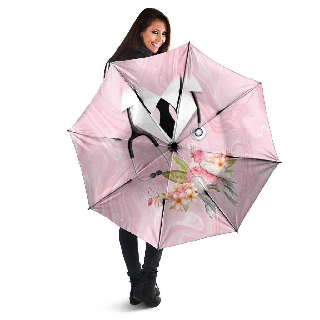 Aussie Nurse RN Pink Cockatoo Umbrella