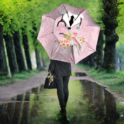 Aussie Nurse RN Pink Cockatoo Umbrella