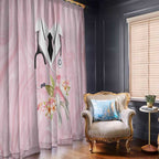 Aussie Nurse RN Pink Cockatoo Window Curtain