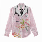 Aussie Nurse RN Pink Cockatoo Women Casual Shirt