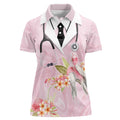 Aussie Nurse RN Pink Cockatoo Women Polo Shirt