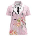 Aussie Nurse RN Pink Cockatoo Women Polo Shirt