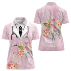 Aussie Nurse RN Pink Cockatoo Women Polo Shirt