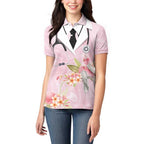 Aussie Nurse RN Pink Cockatoo Women Polo Shirt