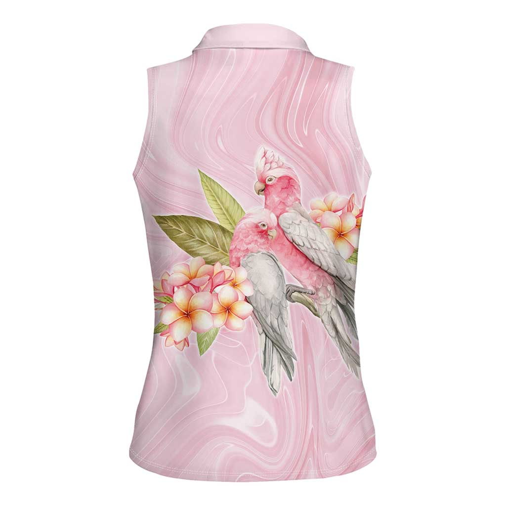 Aussie Nurse RN Pink Cockatoo Women Sleeveless Polo Shirt