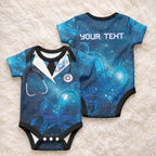 New Zealand Nurses RN Personalised Baby Onesie Galaxy Stethoscope Maori Motif