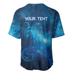 New Zealand Nurses RN Personalised Baseball Jersey Galaxy Stethoscope Maori Motif