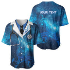 New Zealand Nurses RN Personalised Baseball Jersey Galaxy Stethoscope Maori Motif