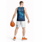 New Zealand Nurses RN Personalised Basketball Jersey Galaxy Stethoscope Maori Motif