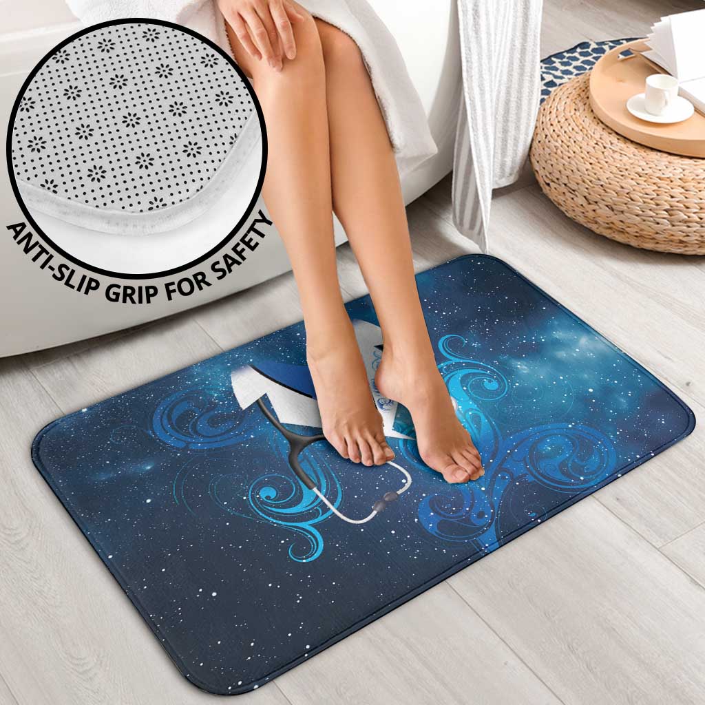 New Zealand Nurses RN Bathroom Set Galaxy Stethoscope Maori Motif