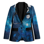 New Zealand Nurses RN Personalised Blazer Galaxy Stethoscope Maori Motif