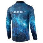 New Zealand Nurses RN Personalised Button Sweatshirt Galaxy Stethoscope Maori Motif