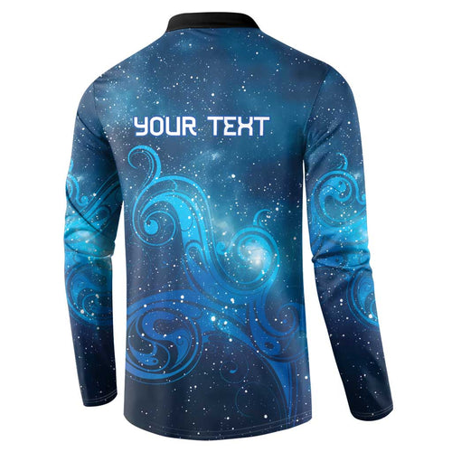 New Zealand Nurses RN Personalised Button Sweatshirt Galaxy Stethoscope Maori Motif
