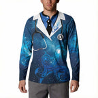 New Zealand Nurses RN Personalised Button Sweatshirt Galaxy Stethoscope Maori Motif