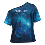 New Zealand Nurses RN Personalised Cross Shoulder Shirt Galaxy Stethoscope Maori Motif