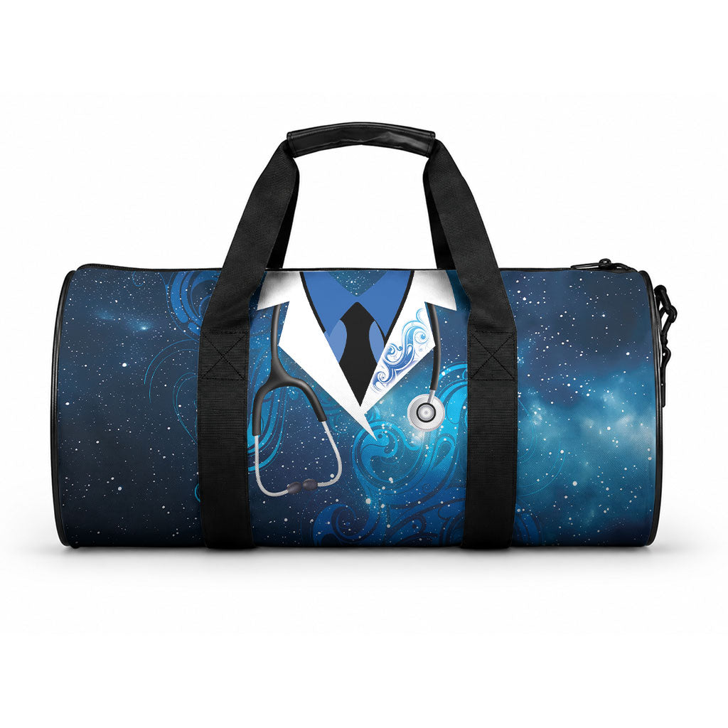 New Zealand Nurses RN Duffle Bag Galaxy Stethoscope Maori Motif