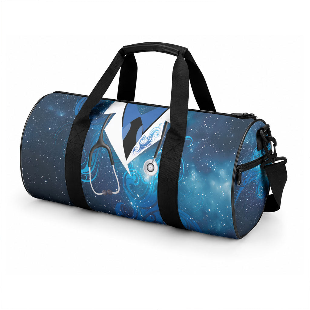 New Zealand Nurses RN Duffle Bag Galaxy Stethoscope Maori Motif