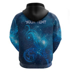 New Zealand Nurses RN Personalised Hoodie Galaxy Stethoscope Maori Motif