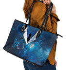 New Zealand Nurses RN Leather Tote Bag Galaxy Stethoscope Maori Motif