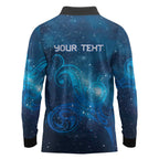 New Zealand Nurses RN Personalised Long Sleeve Polo Shirt Galaxy Stethoscope Maori Motif